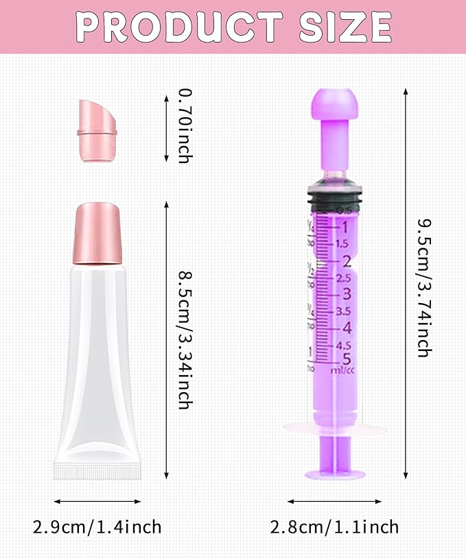 7Pcs Lip Gloss Tubes 10ml - Clear Lip Balm Containers, Refillable Squeeze Tubes for Lip Gloss, Soft Empty Mini Cosmetic Tubes for Lip Gloss and Travel Toiletries