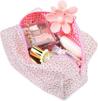 Soidram quilted makeup bag floral