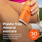 ATTITUDE Mineral Sunscreen Stick with Zinc Oxide, SPF 30, EWG Verified, Plastic-Free, Broad Spectrum UVA/UVB Protection, Dermatologically Tested, Vegan, Orange Blossom, 2.1 Ounces