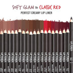 Professional Slim Lip Pencil, Creamy Soft Lip Liner, Smooth Long-Lasting Rich Lip Color, Natural Lip Makeup, Water-Resistant Lip Crayon (Black)