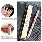 Lip Liner Set, 6 Colors Longwear and Pigmented Matte Lip Pencil Makeup, Smooth Application, Retractable Waterproof Lip Liner