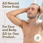 Southern Natural Activated Charcoal Soap Bar (3 Pack) Face and Body Soap For Sensitive Skin With Dead Sea Mud, Goat Milk & Peppermint Essential Oil