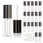COSIDEA 20pcs 5ml Square empty lip gloss tubes bulk with wand unique rectangular lipgloss tube with round cap