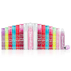 Expressions 16pc Roller-Ball Glitter Lip Gloss Set, 8 Assorted Fruit Flavored Roll On Rollerball Lip Gloss for Kids, Safe, Non Toxic Kids Makeup Set