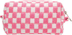 Pazimiik checkered makeup bag for