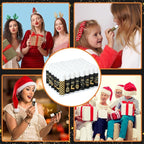 48 Pcs Lip Balm Bulk Gift Christmas Black Gold Lip Balms Christmas Lips Care Products, Lip Moisturizer Treatment for Christmas Stocking Stuffers, Appreciation Gifts for Women Girls Employee