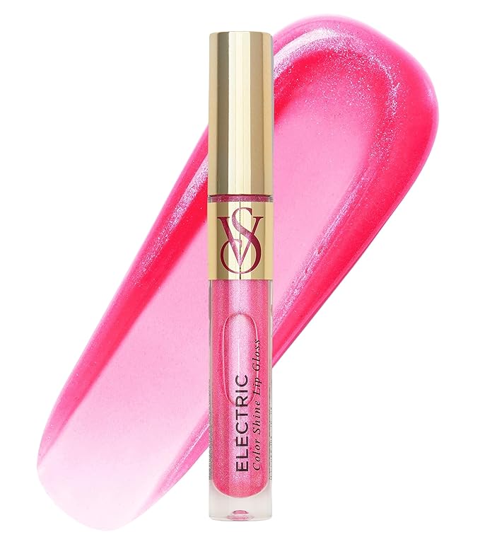 Victoria's Secret Color Shine Lip Gloss in Electric, Jojoba Oil & Vitamin E,