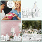 50 Set Bulk Thank You Combo Gifts Include Lip Balms Appreciation Ballpoint Pen Thank You Card Organza Drawstring Gift Bag Pouch for Wedding Parties Baby Shower Favors, Eucalyptus Leaves Style