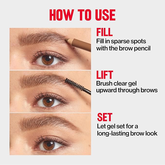 Revlon ColorStay Brow Fantasy, All In One Eyebrow Powder Pencil with Shaping Clear Gel, Gel Infused with Panthenol, Smudge-proof, 16HR Visibly Full Brows, 002 Soft Brown