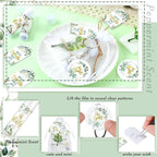 60 Sets 360 Pcs Lip Balm Soap Keychain Favors Eucalyptus Greenery Baby Shower Favors with Organza Bag Gift Card Faux Eucalyptus Greenery for Baby Shower Gift Gender Reveal Guest Prize