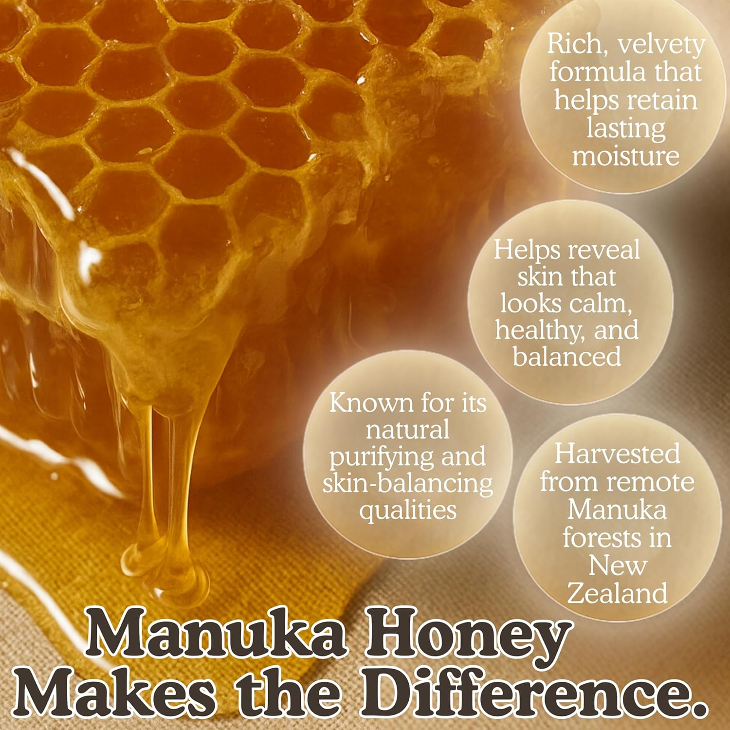 Hallow Tallow Whipped Beef Tallow Moisturizer – 100% Grass-Fed & Finished Tallow Balm with Manuka Honey, Jojoba & Olive Oil, Calendula Extract – Natural Hydrating Face & Body Cream, 4oz