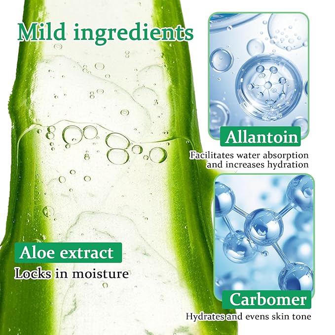 8PCS Aloe Vera Gel for Face & Skin,Organic Aloe Vera Gel,Hydrating Aloe Vera Gel for Travel Size,Moisturizing Aloe Gel for Skincare,After Sun Lotion for All Skin Type