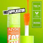 NYX PROFESSIONAL MAKEUP Fat Oil Chillz, Moisturizing, Shiny and Vegan Tinted Lip Gloss - Citrus Chiller (Sheer Orange)