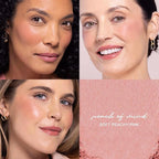 Wander Beauty Hydrating Powder Blush - Lightweight, Peach Blush Makeup with a Blurring, Satin Finish - Buildable Formula with Hyaluronic Acid, Squalane & Aloe Leaf Extract - Peach of Mind - 0.18 oz