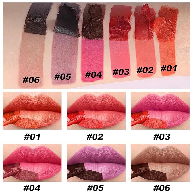 Peel Off Lip Tint, Wipe-On Colour Liquid Lipsticks, Tattoo Glaze, Matte High Pigment Long Wear Waterproof Contour Stain, Non Smudge Transfer Proof Tear-off Gross (#04, 0.12 floz)