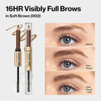 Revlon ColorStay Brow Fantasy, All In One Eyebrow Powder Pencil with Shaping Clear Gel, Gel Infused with Panthenol, Smudge-proof, 16HR Visibly Full Brows, 002 Soft Brown
