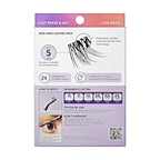 KISS imPRESS Falsies Long Lasting Self Adhesive Eyelashes, ‘Demi Edgy’, 5 Day Extended Wear, 24 Natural Volume Lash Clusters (5,6,8,10,12, & 14mm), Precision Non-Stick Applicator