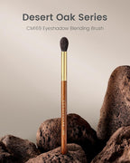 Desert Oak Series Eyeshadow Blending Brush - Dome Goat Hair Bristles for Seamless Crease Work, Premium Bubinga Handle with Gold Brass Ferrule (CM 169)