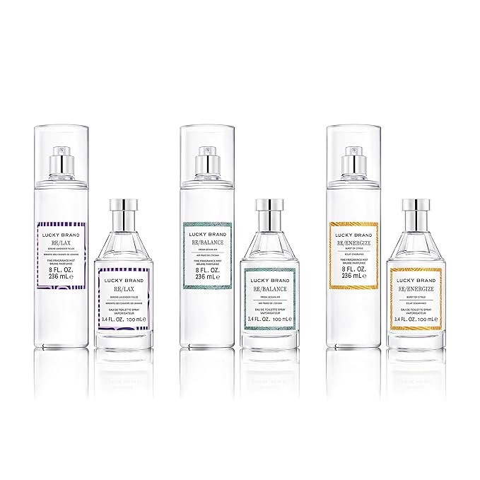 LUCKY Brand Re/Lax The New Sustainably-Inspired & Tranquil Unisex Fine Fragrance Mist For Women & Men, 8.0 Fl Oz (Pack of 1)