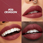 FOCALLURE Ultra Chic Matte Lipstick,Rich Vitamin E Lip Crayon,Lightweight Matte Color without Drying or Fading,Long Lasting Waterproof Lips Makeup,CRIMSON