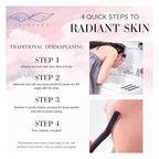 Seraphic Skincare Exfoliating Facial Razors Blades (3pc) – For Eyebrows, Peach Fuzz & Exfoliation – Dermaplane Face Razor for Women Face – Wheat Straw Handle & Swedish Stainless Steel Blades