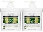 Advanced Clinicals Thermo Firming Green Coffee Bean Moisturizer Body Cream | Anti Cellulite Caffeine Firming Lotion For Legs, Arms, & Body | Skin Care Products | Aging Skin Tightening Cream, 2-Pack