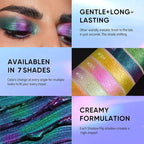 MAKI YIKA Glitter Liquid Eyeshadow Chameleon Metallic Eyeshadow MultiColor Shifting Long Lasting Multichrome Holographic Eye Topper Glitters (#6 Aurora)