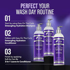 The Mane Choice The Alpha Easy On The Curls Hydration Curly Hair Conditioner, Nourishing Detangling Conditioner Enriched with Biotin & Vitamin E, Sulfate & Paraben-Free, 16 oz
