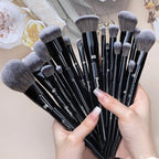 Bueart Design 19Pcs Professional Grade Labeled Makeup Brushes Set, Large Foundation Powder Contour Concealer eyeshadow Blush EyeLiner Make up Brushes,Premium Synthetic hair,Vegan Cruelty-free