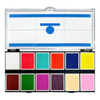 UV 12-Color Palette - Water-Activated Neon Glow Makeup for Face & Body - Fluorescent Shades for SFX, Party Makeup, Cosplay & Theatrical Performances