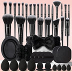 47Pcs Black Makeup Brushes Set Professional Makeup Kit Multi-functional Makeup Tool Set with Facial Makeup Accessories, Foundation Makeup Brush Kit Eye and Face Make up Brushes & Tools