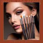 Jessup Eyeshadow Brush Set 7pcs Fluffy Eye Makeup Brushes for Eye Shadow Blending Shader Crease Concealer Black T334