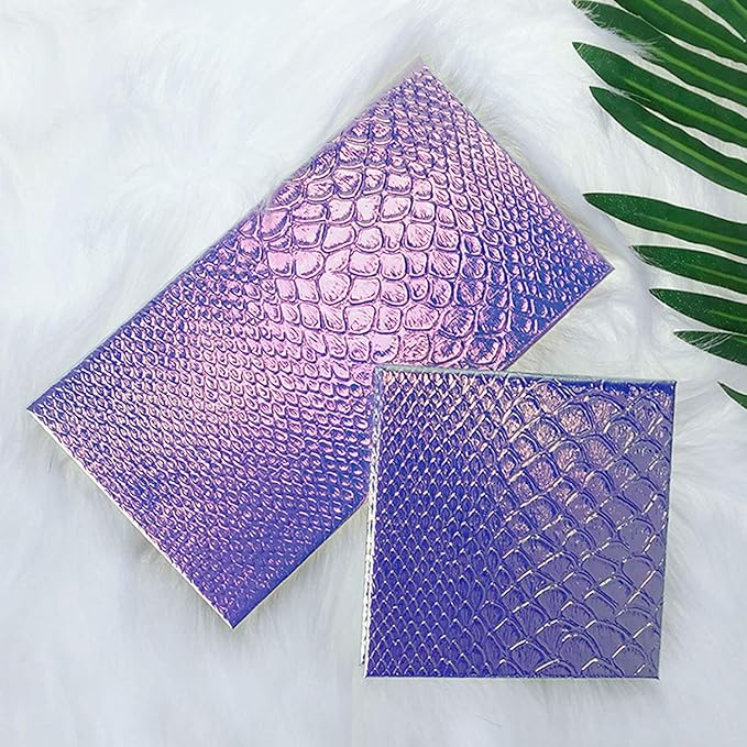 Makeup Palette With Mirror, Empty Eyeshadow Makeup Box Cosmetics Palette Fish Scale DIY Storage Tray Box Holder