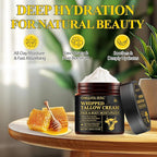 WHLH & WELL-BEING Beef Tallow for Skin, Beef Tallow and Honey Balm, Moisturizer for Face & Body Skin Care(1Pack)