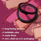 e.l.f. Primer-Infused Blush, Long-Wear, Matte, Bold, Lightweight, Blends Easily, Contours Cheeks, All-Day Wear, 0.35 Oz