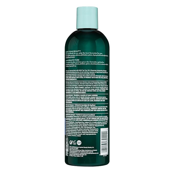 HASK Tea Tree & Rosemary Oil Scalp Care Shampoo - 12 fl oz