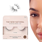 KISS The New Natural Effortless Minimal Look False Eyelashes 12mm, Half Strip Lash Single Pack, NNH02, 1 Pair