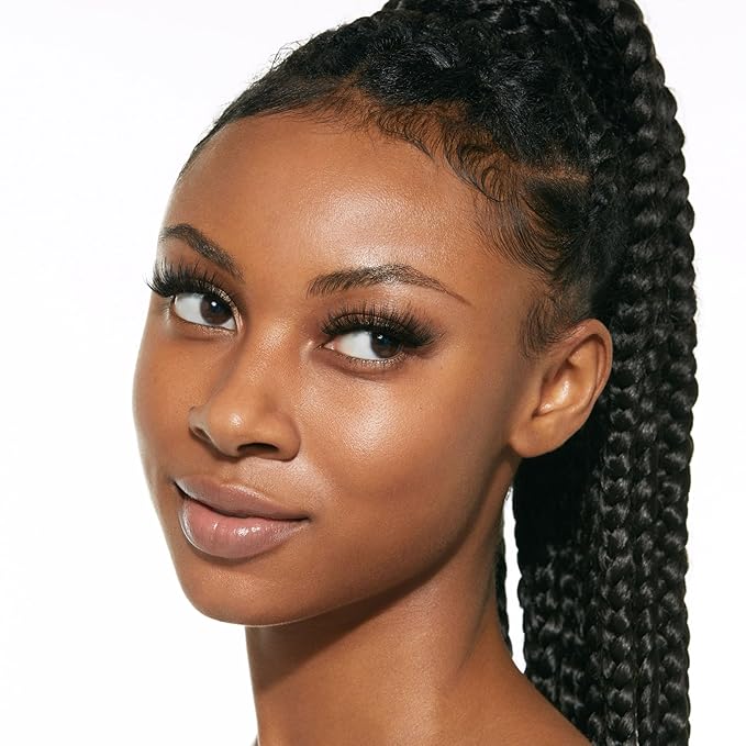 KISS Lash Couture LuXtensions Collection False Eyelashes, Flat Lash Technology, Super Slim Lash Band, Real Lash Extension Fibers, Reusable, Contact Lens Friendly Strip Lashes, Style 'Cashmere', 1 Pair