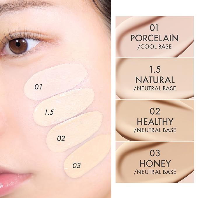 Amuse SEOUL Ceramic Skin Perfector Cushion Foundation Refill | Long-lasting, Lightweight, Semi-matte, Flawless Coverage, Hypoallergenic, Korean Beauty, Vegan(15g / 0.52 oz.) ([Refill] 02 HEALTHY)