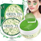 Under Eye Patches for Dark Circles and Puffiness, 60 Pcs Green Tea Collagen Eye Mask, Hydrating Eye Patches for Puffy Eyes Wrinkle Treatment, Eye Gel Pads Self Eye Skin Care Gifts for Women