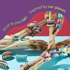 Planet Goody Plant-Based Heritage Claw Clips, Medium, Extra Strong, Bright Colors, Pink, Periwinkle, Green, And Black, 4 Count (Pack of 2)