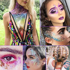 evpct 15 Color Shimmer Glitter Sparkle Glittery Eyeshadow Makeup Palette Pallet Glitter for Girl Pink Silver Red Rose Green Sparkling Sparkly Glitter Gel Pigment Eyeshadow Face Paint Makeup Palette