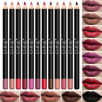 IS'MINE Matte Lip Liner Set - 12 Assorted Colors High Pigmented Natural Lip Makeup Soft Pencils Longwear Smooth Ultra Fine (Color Set -1)