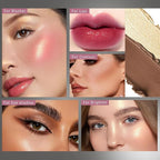 3Pcs Contour Highlighter Cream Blush Stick for Cheeks