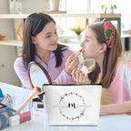 Monogram makeup bag letter toiletry