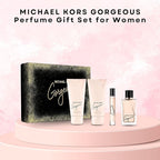 Gorgeous by Michael Kors for Women - 4 Pc Gift Set 3.4oz EDP Spray, 3.4oz Body Lotion, 3.4oz Shower Gel, 0.33 oz EDP Spray