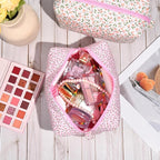 Soidram quilted makeup bag floral