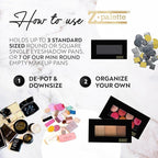 Mini Magnetic Makeup Palette, Empty Magnetic Palette, Universal Magnet makeup palette for Eyeshadows, Powders, Customizable Beauty Organizer with Clear Window