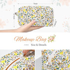 Soidram quilted makeup bag floral