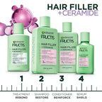 Garnier Fructis Hair Filler Color Repair Conditioner with Ceramide, Smoothing & Sulfate Free Conditioner for Colored, Bleached Hair, 10.1 Fl Oz, 1 Count